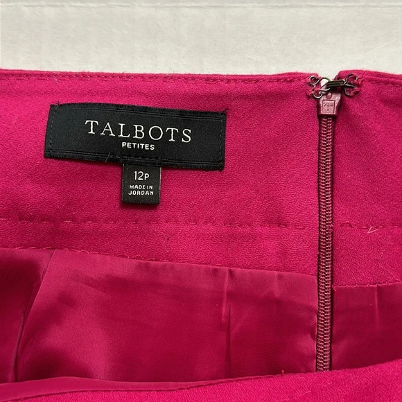 Talbots Petites Fuschia Pink Wool Mini Skirt Womens Size 12 Petite - Picture 4 of 8